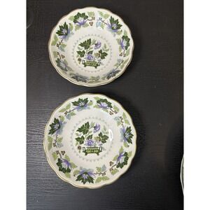 BOOTHS JADE LOTUS 6 3/8" Cereal Bowl Pair Excellent Condition England
